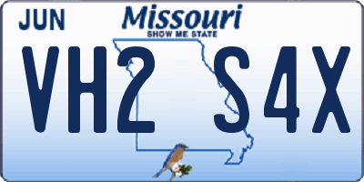 MO license plate VH2S4X
