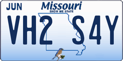 MO license plate VH2S4Y