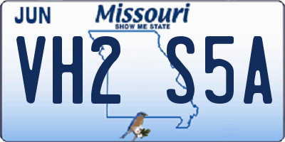 MO license plate VH2S5A