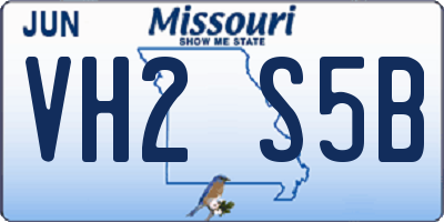 MO license plate VH2S5B