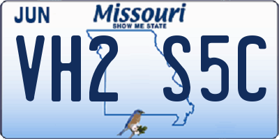 MO license plate VH2S5C