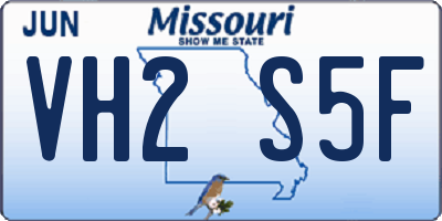 MO license plate VH2S5F
