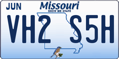 MO license plate VH2S5H