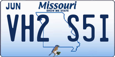 MO license plate VH2S5I