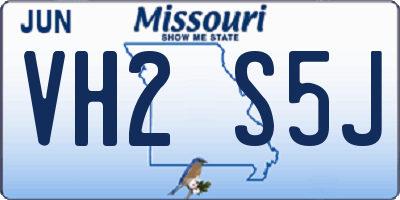 MO license plate VH2S5J