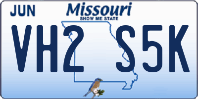 MO license plate VH2S5K