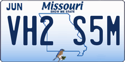MO license plate VH2S5M