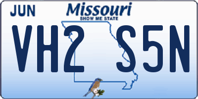 MO license plate VH2S5N