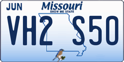 MO license plate VH2S5O