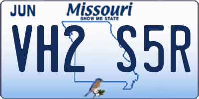MO license plate VH2S5R