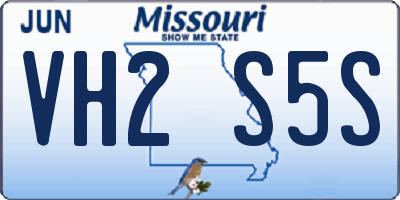 MO license plate VH2S5S