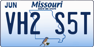 MO license plate VH2S5T