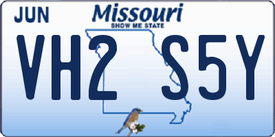 MO license plate VH2S5Y