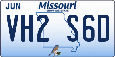 MO license plate VH2S6D