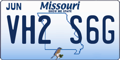 MO license plate VH2S6G