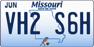 MO license plate VH2S6H