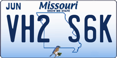 MO license plate VH2S6K