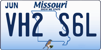 MO license plate VH2S6L