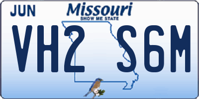 MO license plate VH2S6M