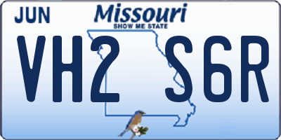 MO license plate VH2S6R