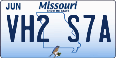 MO license plate VH2S7A