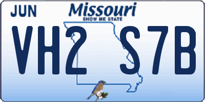 MO license plate VH2S7B