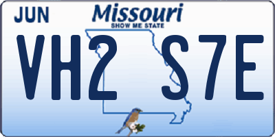 MO license plate VH2S7E