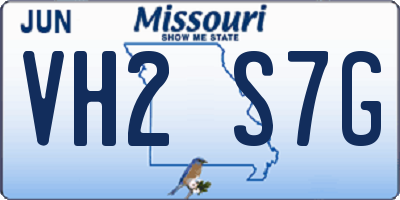 MO license plate VH2S7G
