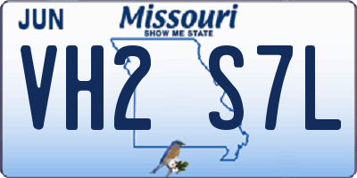MO license plate VH2S7L