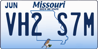 MO license plate VH2S7M