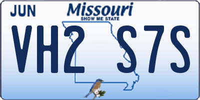 MO license plate VH2S7S