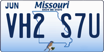 MO license plate VH2S7U