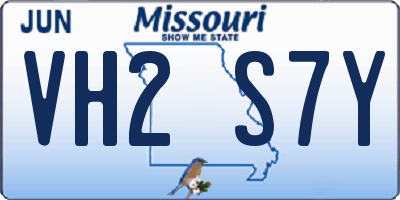 MO license plate VH2S7Y