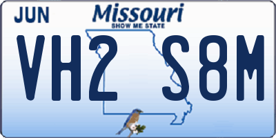 MO license plate VH2S8M