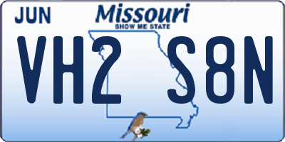 MO license plate VH2S8N
