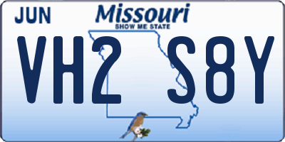 MO license plate VH2S8Y