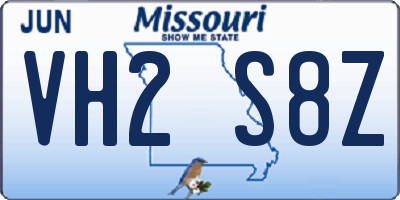 MO license plate VH2S8Z
