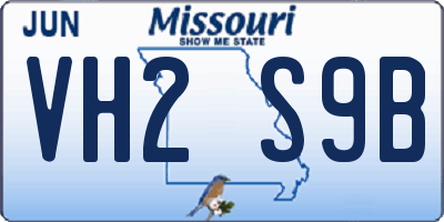 MO license plate VH2S9B