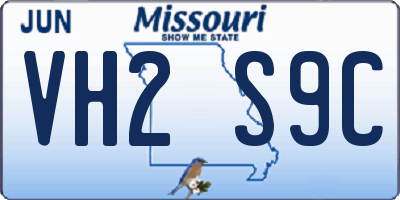 MO license plate VH2S9C
