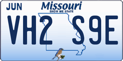 MO license plate VH2S9E