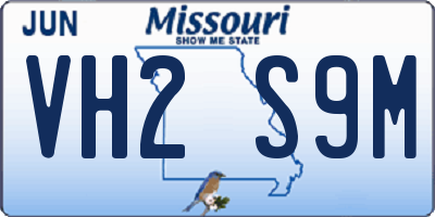 MO license plate VH2S9M