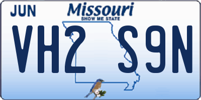MO license plate VH2S9N