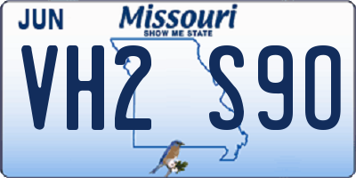 MO license plate VH2S9O