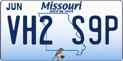 MO license plate VH2S9P