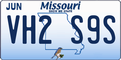MO license plate VH2S9S