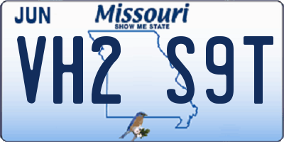 MO license plate VH2S9T