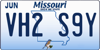 MO license plate VH2S9Y