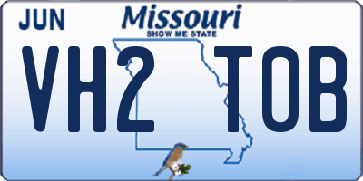 MO license plate VH2T0B