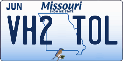MO license plate VH2T0L
