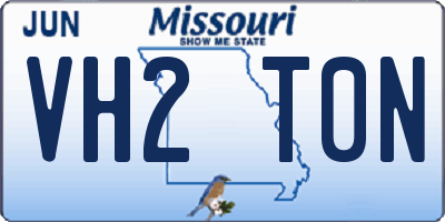 MO license plate VH2T0N